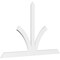 Ekena Millwork Richland Architectural Grade PVC Gable Bracket, 108"W x 67 1/2"H x 2"D x 6"F, 15/12 Pitch GBP108X68X0206RIC00 - alternate 1
